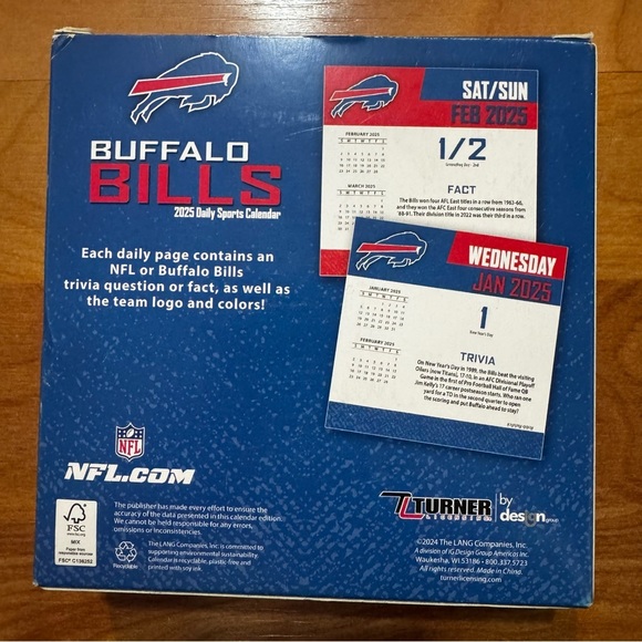 Buffalo Bills 2025 Daily Sports Calendar - Picture 4 of 10